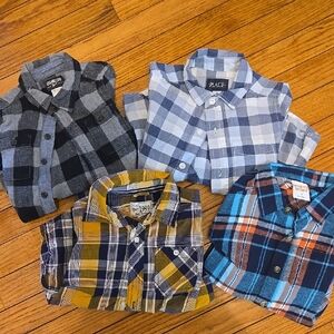 Children's Place and OshKosh B'gosh Plaid Shirts Set